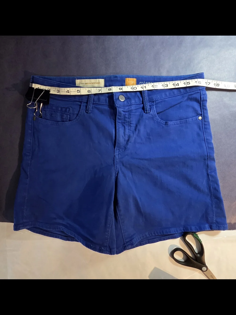Pilcro and the Letterpress Royal Blue Denim Shorts - Picture 6 of 7
